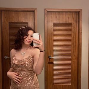 Rose Gold Nightway Formal Dress Size 6